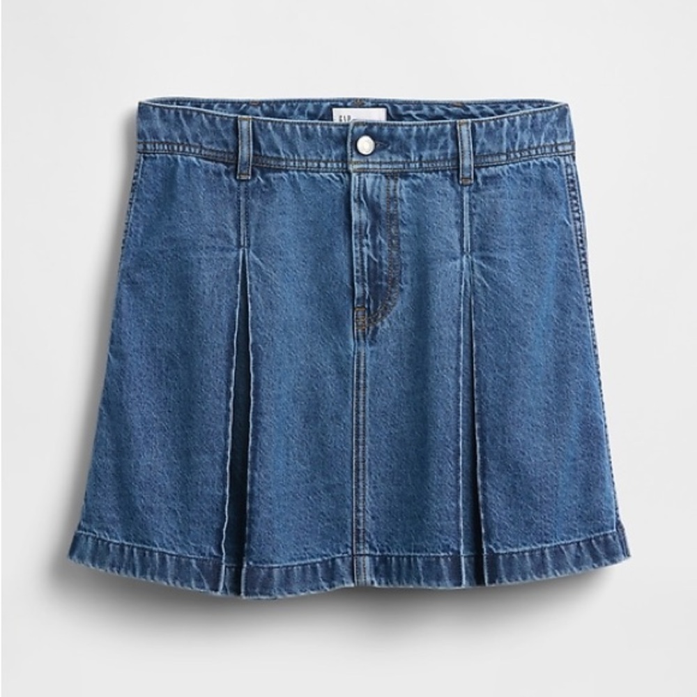 NWT 24” Gap x Sandy Liang Pleated Denim Mini Skirt